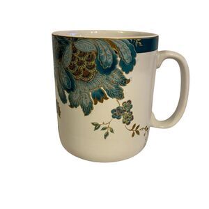 222 Fifth Eliza Teal Floral Large Mug. Excellent Condition Never Used.